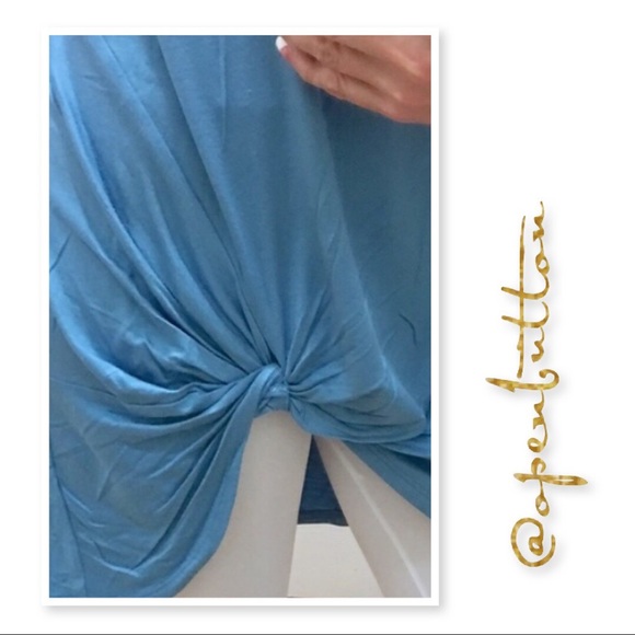 Wasting Time Sleeveless Twist Tunic in Blue - Picture 4 of 5